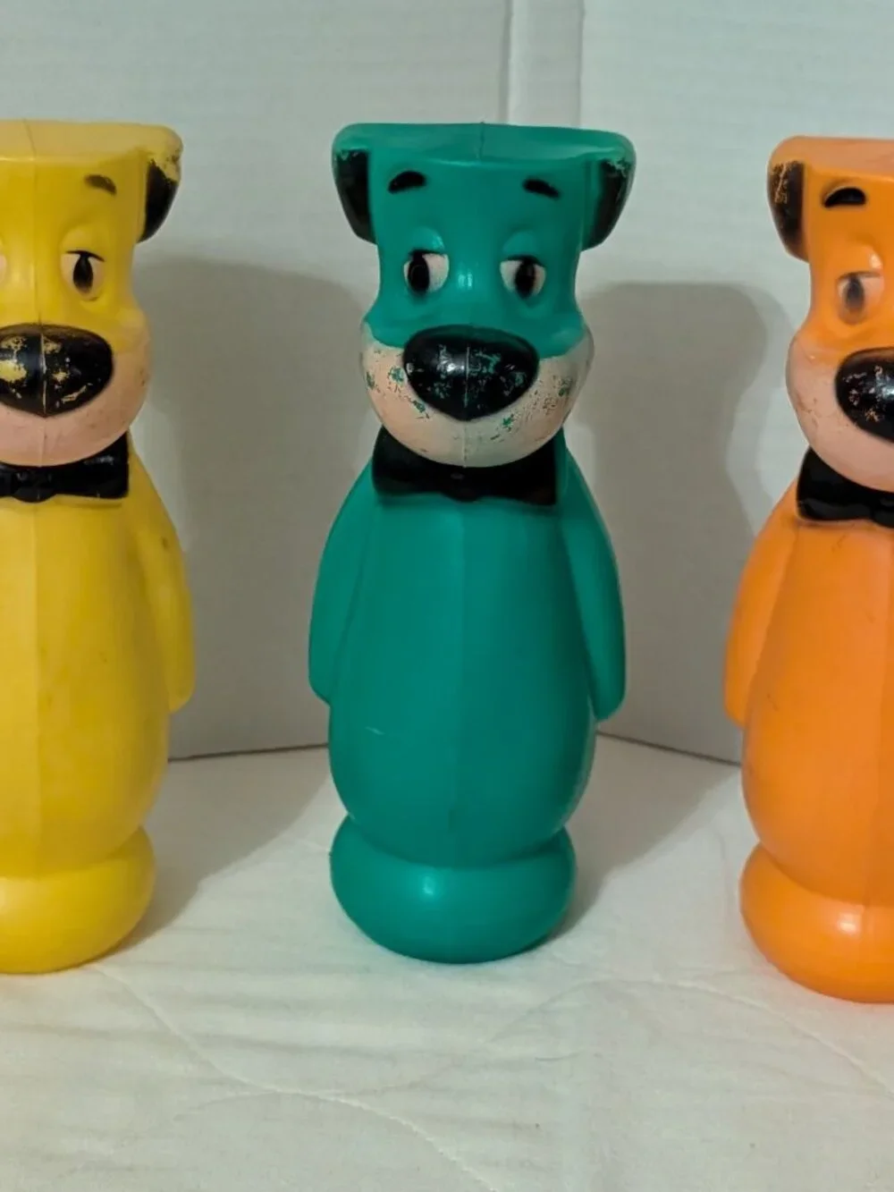 Vintage 1960's Hanna-Barbera Blow Mold Yogi Bear/Huckleberry Hound Bowling Pins
